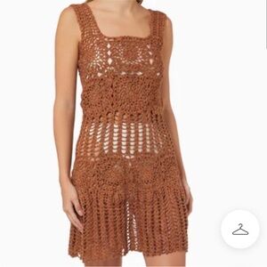 Alix Pinho Brazil Mandala Sleeveless Beach Short Dress in Crocheted 100% Cotton